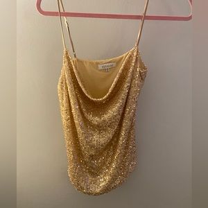 Abbeline Gold Sequin Camisole